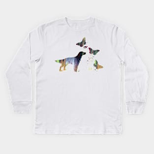 English Setter Art Kids Long Sleeve T-Shirt